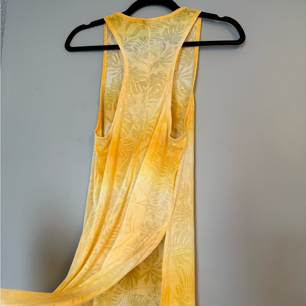 NWT George Yellow Tropical Leaf Print Sleeveless Maxi Dress - Picture 11 of 15
